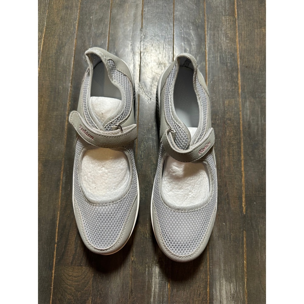 Women’s Gray Athletic Mary Jane Walking Shoes - Picture 2 of 4